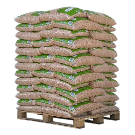 Pellets DIN PELLETS – Palette mit 65 Säcken à 15 kg